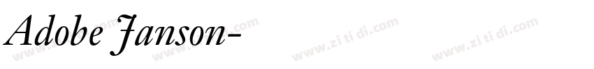 Adobe Janson字体转换